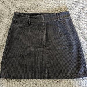 Gray Corduroy Skirt